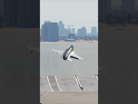 Military's plan to land F-16 on aircraft carriers works most of the time now #dcs