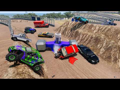 Racing Random Cars on Dirt Racetrack