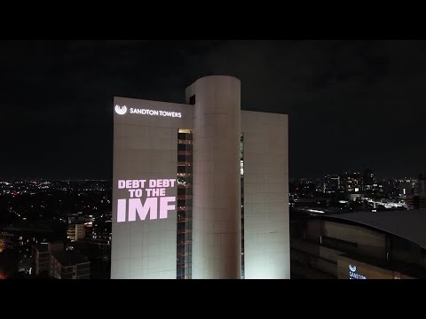 YouTube video thumbnail: Activists lit up Buildings Ahead of Johannesburg G20