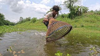 Traditional Boy Polo Fishing|Bamboo Tools  Polo Fishing Video|