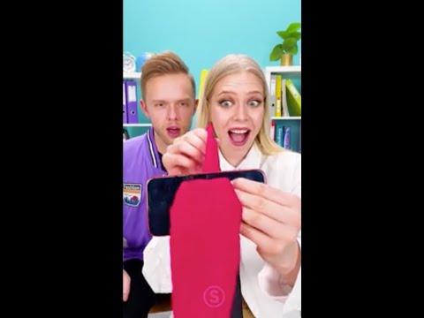 Through the Phone Trick 📱 She Fooled Him, But Now There's a Hole! 😂 #MagicFail