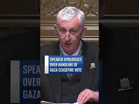Speaker apologises over handling of #Gaza ceasefire vote. #skynews #lindsayhoyle
