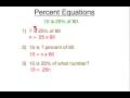 Understanding Percent Equations