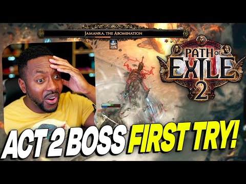 I Beat Jamanra First Try! Act 2 Final Boss • Path Of Exile 2 Cold Monk Build