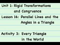 Triangle Angles and Parallel Lines