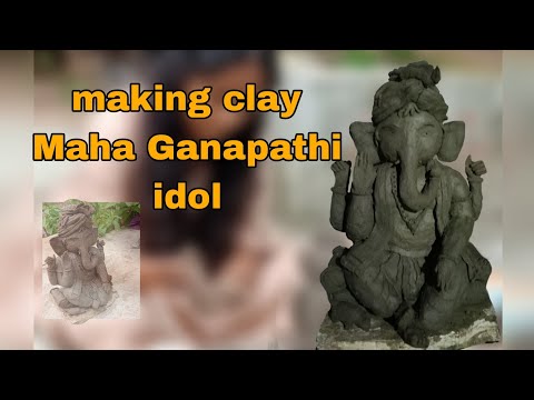 How to make maha Ganapathi idol | making clay Maha Ganapathi idol | clay art | Vinayaka |Ganapathi 