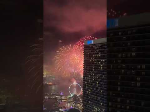 FIREWORKS 4th of July in Miami 🇺🇸 •2025• #shorts #fireworks #independenceday #miami #views