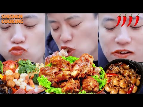 Village Funny Mukbang ｜Grilled Stone Food ｜Wild Cooking ｜Cooking And Eating Special Food Collection