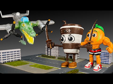 Making CAPUCCINO ASSASSINO vs UDIN DIN DIN DUN vs BOMBARDIRO CROCODILO - Brainrot memes with clay