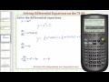 Differential Equations and TI-89 Functions