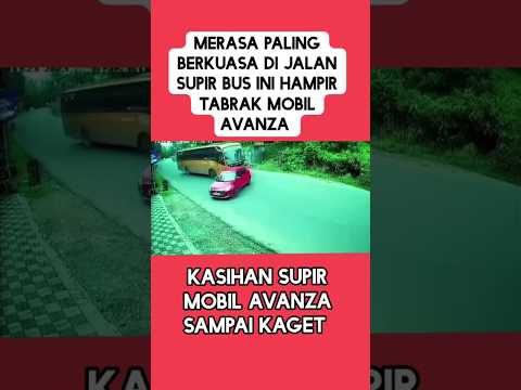 merasa paling berkuasa di jalan sipir bus ini hampir nabrak mobil di depan #shorts #sopir