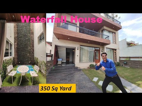 Luxurious 350 Gaj House  Plan with Garden New Chandigarh | Water Fall House 350 Gaj House Design