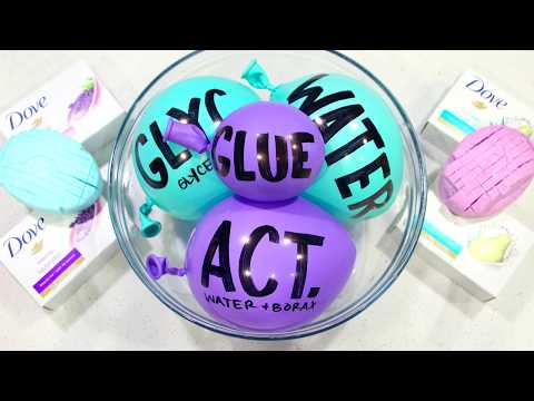 How To Make Slime With Balloons! ASMR Soap Slime Cutting & Mixing!