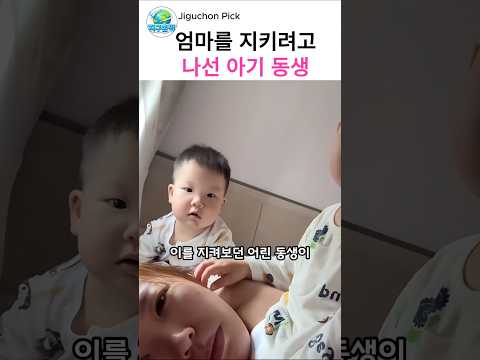 형이 <strong>엄마를</strong> 때리자 아기 동생이 한 행동
