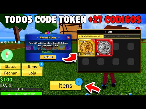 TODOS OS CÓDIGOS SECRETOS DRAGON TOKENS + TODOS OS CÓDIGOS DO BLOX FRUITS...