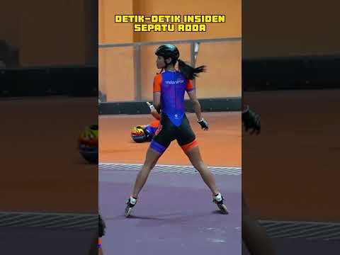 Detik-detik tabrakan beruntun sepatu roda, insiden sepatu roda #shorts #short  #inlineskate#viral