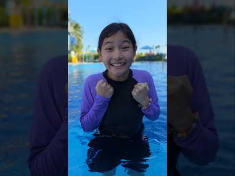 Cute Girl n Bro for Fast Swimming😂‼️ | JJaiPan #Shorts