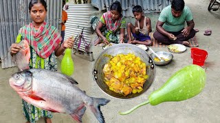New Style 🤤🐟 RUPCHAND FISH Cooking with GOURD Recipe by Santali Tribe Couple 