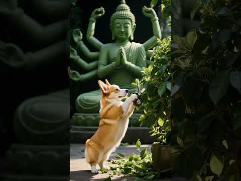 A man was attacked by a swarm of ants, and a puppy saved him with God#cute # guanyin #shorts #ai