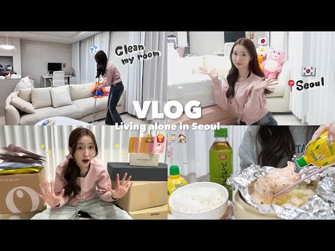 【Vlog】韓国一人暮らし再開Vlog🏠✨🇰🇷少し寂しい渡韓初日😢２ヶ月放置した家の掃除🧹🌀大量の荷物開封？📦💦