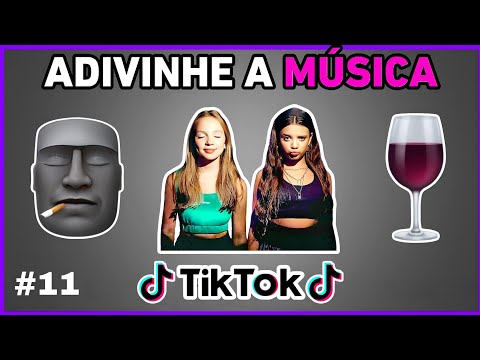 🗿😎🍷 ADIVINHE A MÚSICA DO TIKTOK COM EMOJIS - COMPLETE A MÚSICA - DESAFIO MUSICAL #11 #tiktok