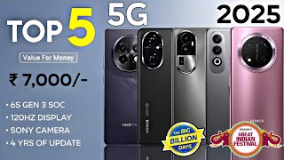 TOP 5 BEST PHONE UNDER 7000 IN 2025 | best mobile under 7000 in 2025 | flipkart BBD SALE 2025
