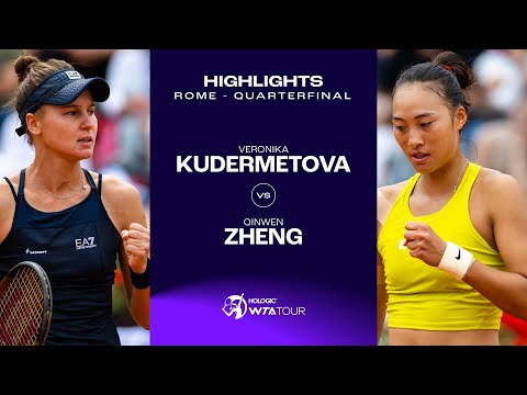 Veronika Kudermetova vs. Qinwen Zheng | 2023 Rome Quarterfinal | WTA Match Highlights