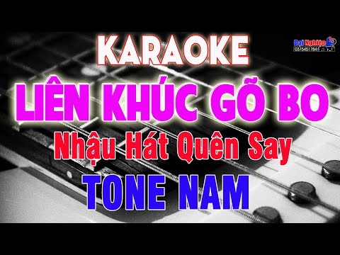 Liên Khúc Karaoke BOLERO GÕ BO Tone Nam Hát Quên Thời Gian, Nhậu Quên Say || Karaoke Đại Nghiệp