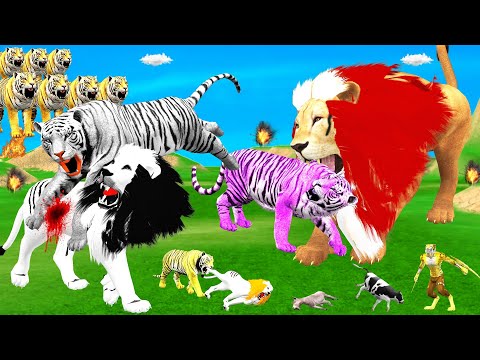 Top 03 Lion Amazing Hindi Moral Stories Collection Sher Ki Kahani - Hindi Kahaniya - Fairy Tales.