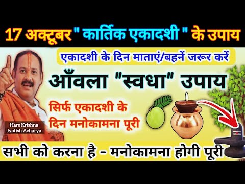 17 अक्टूबर#कार्तिक एकादशी के उपाय | सभी की मनोकामना होगी पूरी | pradeep mishra today upay#viral#shiv