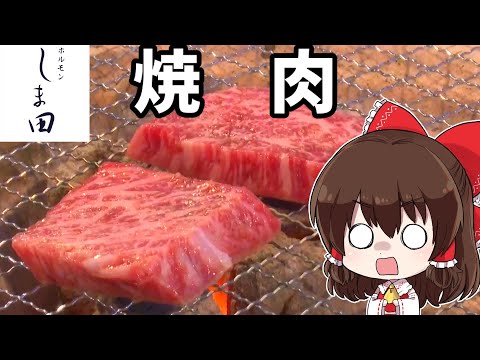 焼き肉をホルモンしま田さんから頂いたタレと塩で食べます【ゆっくり料理】