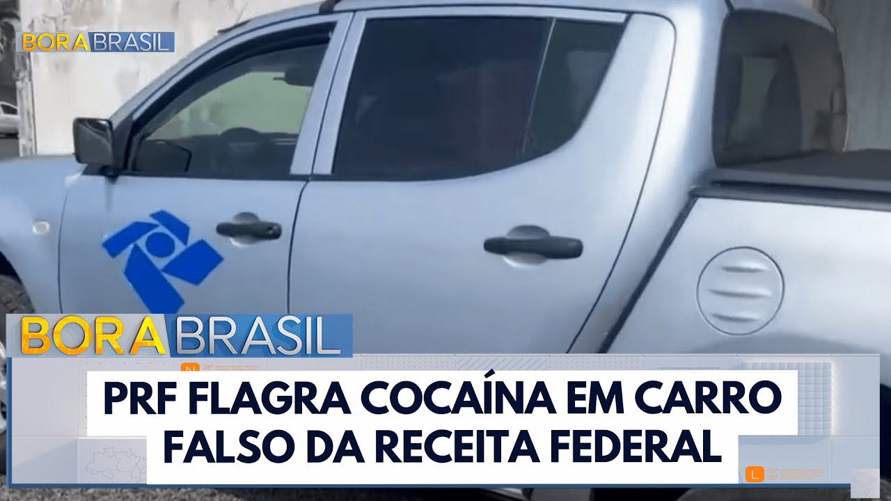PRF flagra cocaína em carro falso da receita federal