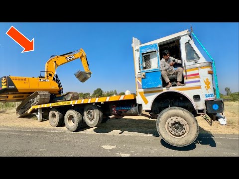 Finally हमने भी ले लिया Tralla TATA 3118 | JCB 205 NXT Excavator Loading on Tralla TATA 3118