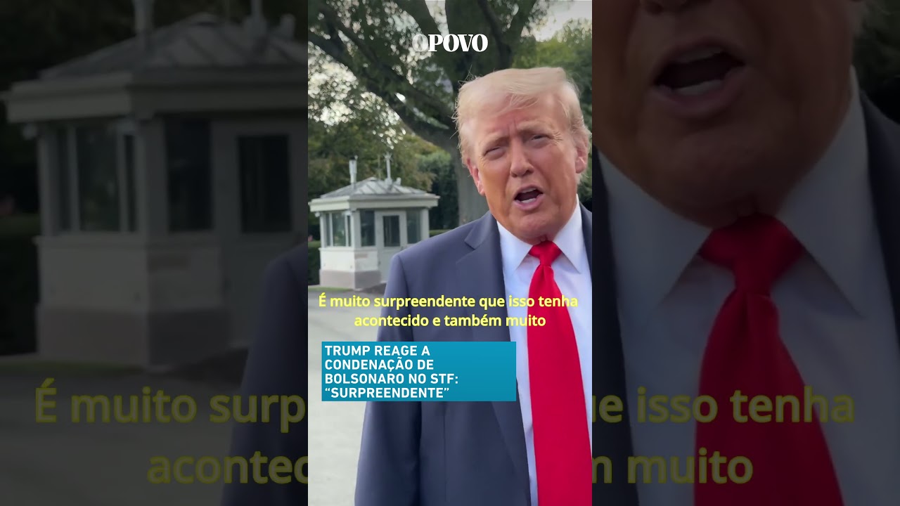 Trump reage e diz ser surpreendente condenação de Bolsonaro no STF