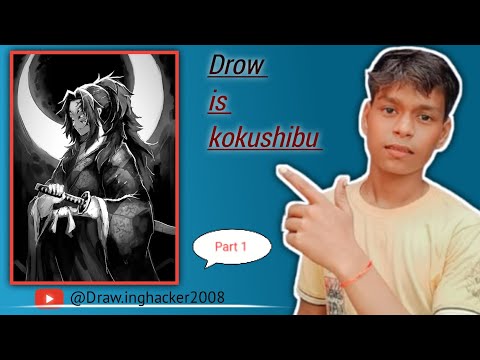 How to draw kokushibu drawing #drawing #art #anime #kokushibo #like #comment 