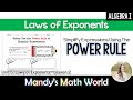 Simplifying Expressions with the Power Rule