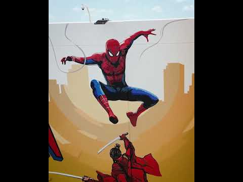 SPIDER-MAN: BRAND NEW DAY mural by Team Truth at Alamo Drafthouse Cinema Slaughter Lane