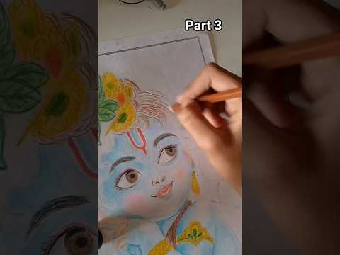 kanhiya drawing with colour pencil ✏️ I Krishna sketch l Priya_art_108 I