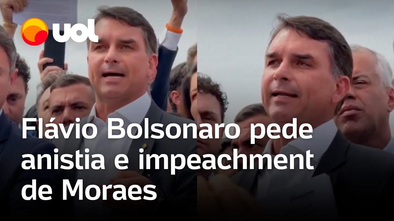 Flávio Bolsonaro propõe pacote da paz com anistia irrestrita e impeachment de Moraes confira