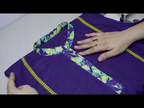 Round Collar With Placket For Beginners || Kurti Collar Neck Design With Placket