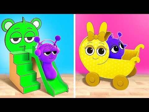 ASOMBROSAS MANUALIDADES DE CARTÓN PARA PADRES || Barbie rica VS Barbie pobre de 123 GO! School