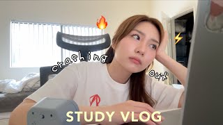1 MONTH STUDY VLOG 🌀 boards prep, crashing out, breakup szn