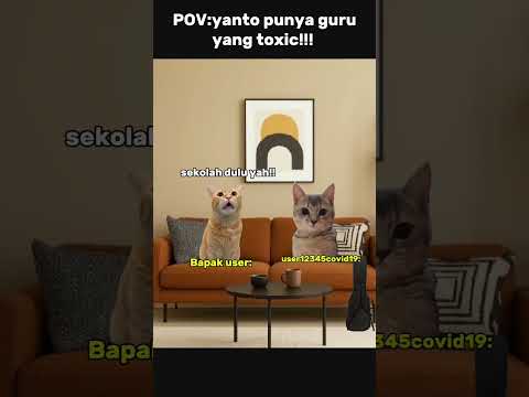 yanto🗣️:untuk saya nggak masuk sekolah!! #kucing #kucingmeme