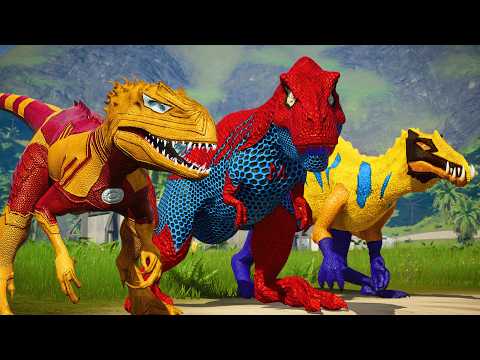 Dinosaur Wolverine vs. Super Hero Dinosaurs |Jurassic Pro SuperHero Team|