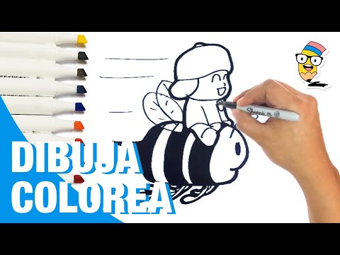 Dibuja y Colorea a POCOYO 🔵✍️🐝 Dibujos Para Niños