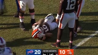 Watch 💔Quinshon Judkins CARTERD OFF with LEG BENDING INJURY vs Bills QuinshonJudkins injury vs Bills