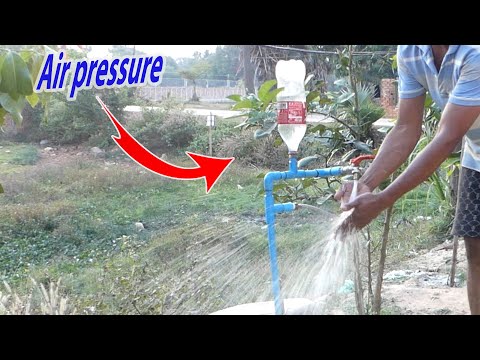 I turn PVC pipe into a water pump at home free no need electricity power