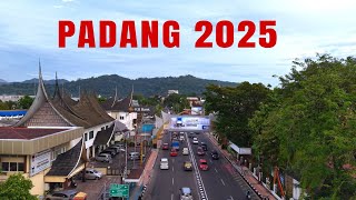 Suasana Kota Padang Sore Hari Dari Udara dengan Drone 2025