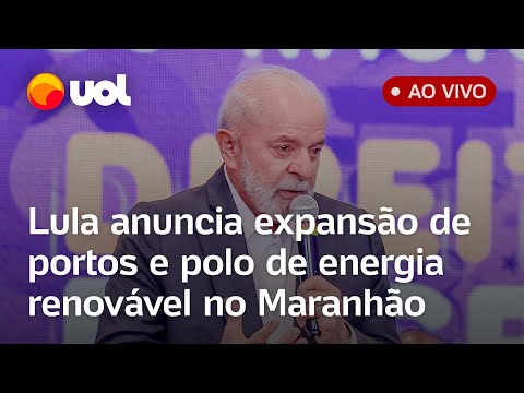 Lula anuncia ao vivo investimentos em portos, transporte, energia e esportes no Maranhão; assista