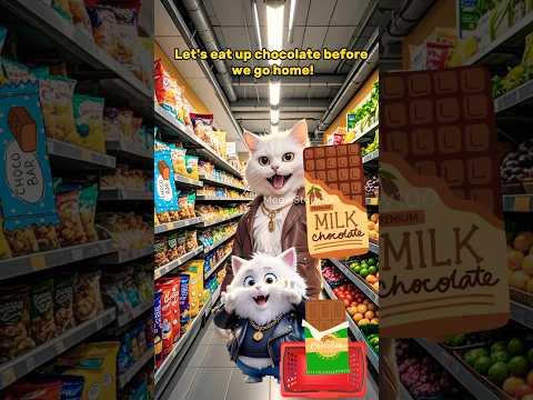Kitten and Daddy Pretend to Love Veggies - Part 2! 🙀 #funny #catstory #family